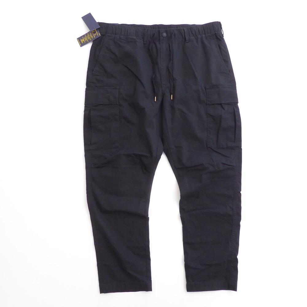Polo Ralph Lauren Mens Stretch Twill Cargo Pants Drawstring Black 38x32 Slim Fit